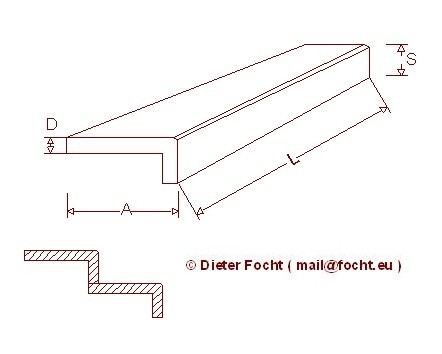 Zeichnung Winkelstufen Betonwerkstein Sichtbeton